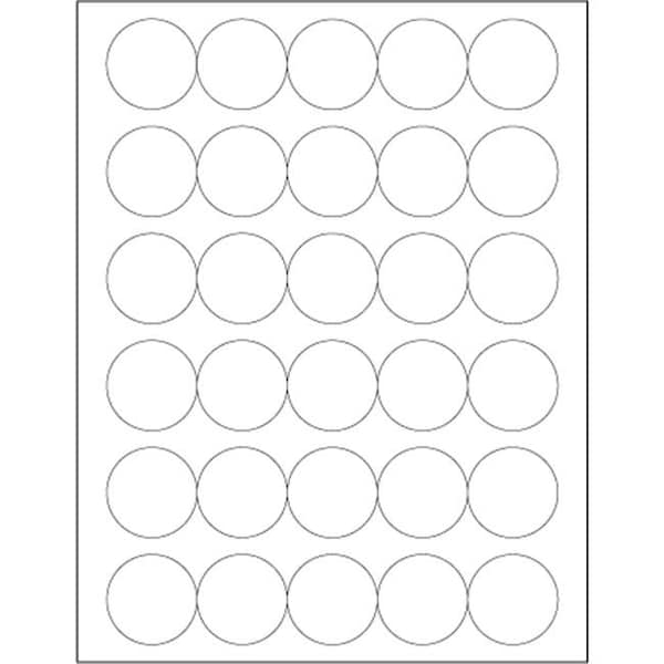 Box Partners Tape Logic LL143 1.5 in. White Circle Laser Labels Pack